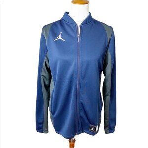Jordan Women's Full Zip Jumpman Track Jacket Navy Grey Medium